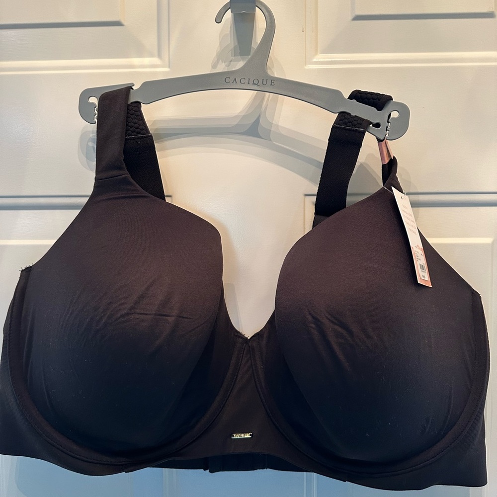 Cacique Lightly Lined Balconette Bra - Black